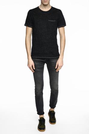 Linen t-shirt with stitching details, zdjęcie 2 Linen t-shirt with stitching details od Rag & Bone